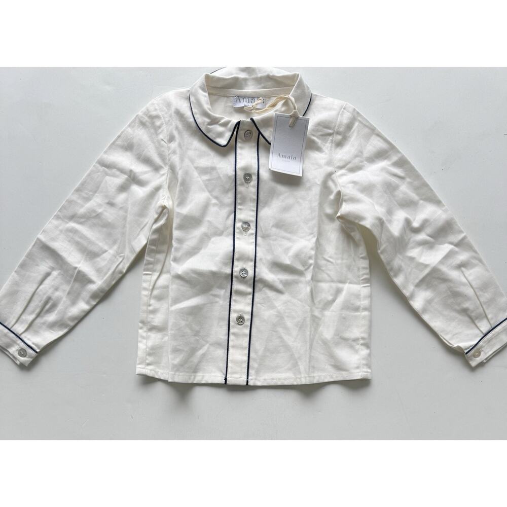 AMAIA Daniel Shirt LS Navy 3Y NWT!